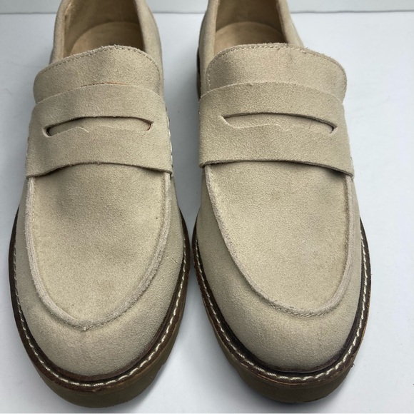 Anne Klein Women's Emmylou Loafer Flat 7.5 M Beige Suede Upper Leather - Picture 13 of 16